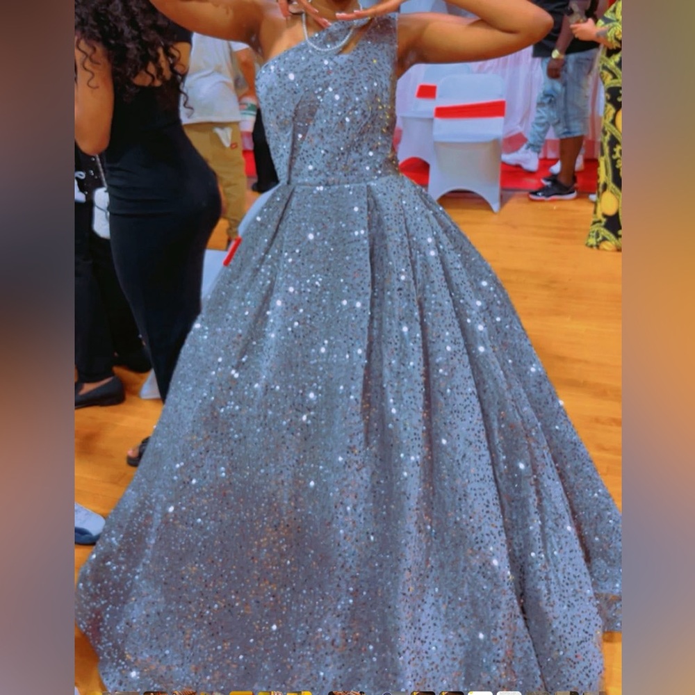 Sparkling Silver Gown